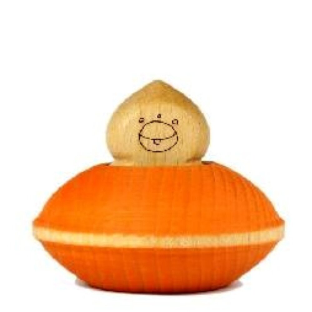 NWT Ocamora Wooden Toys Orange UFO & Alien